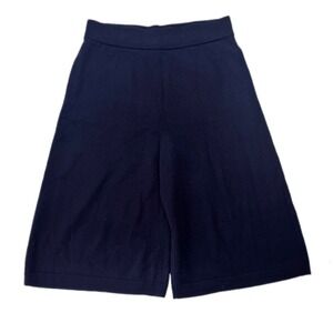 COS Knitted Organic Cotton-Wool Shorts Black Small Bermuda Cutlottes Capsule